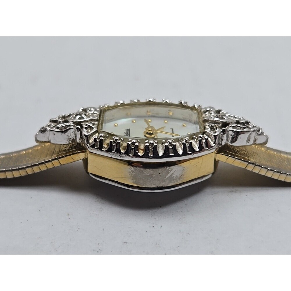 Dufonte Lucien Piccard Womens Diamond Watch Gold Tone Dainty Dress New Battery - Picture 12 of 14
